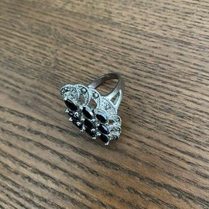 Black and Silver Ring